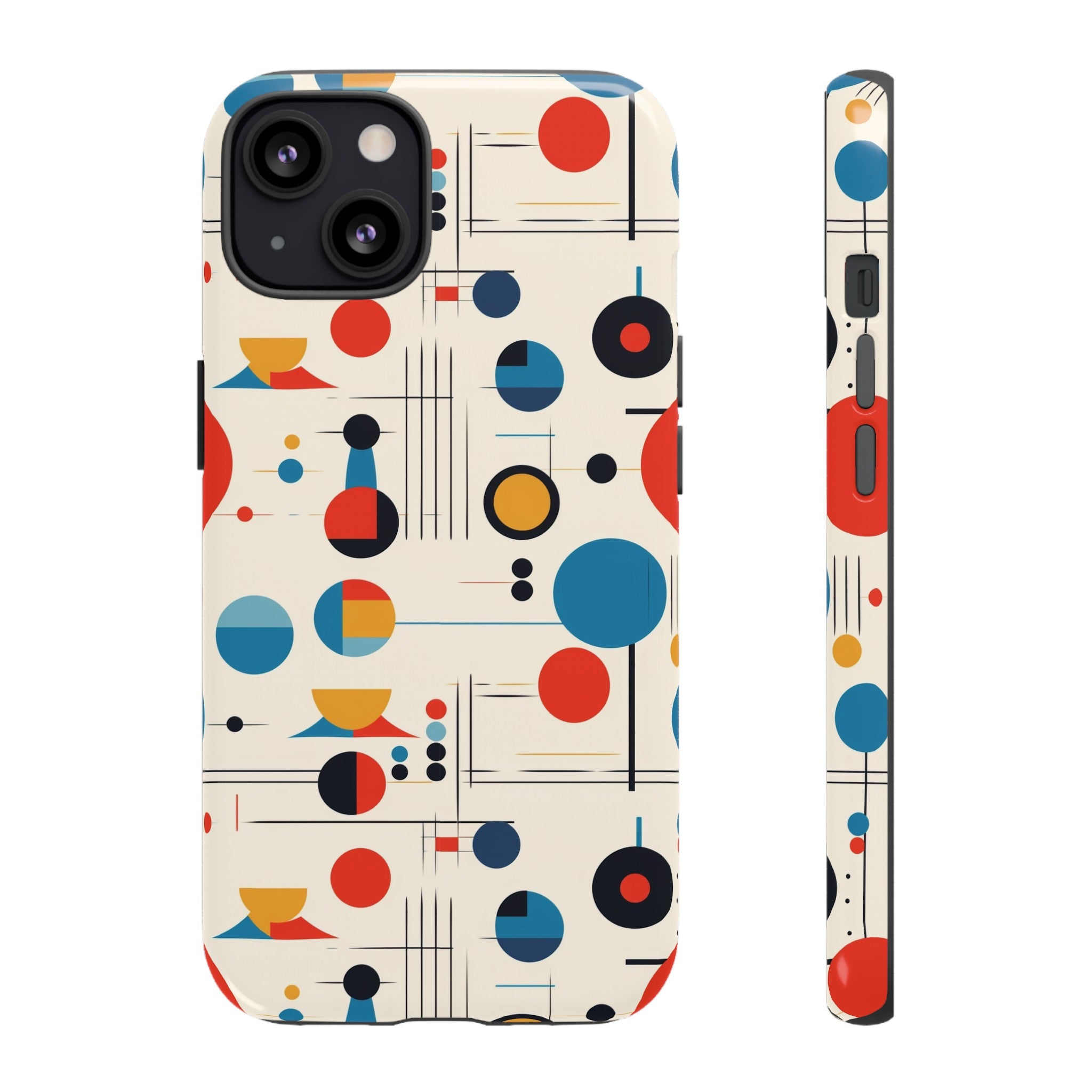 Mid Mod Bauhaus Designed iPhone, Samsung, Retro Phone Tough Cases