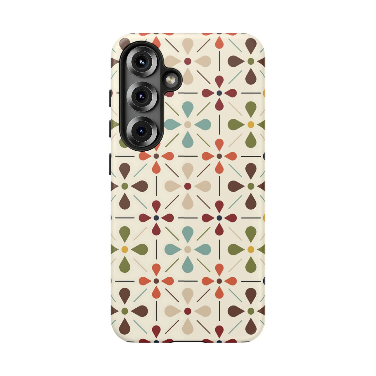 Scandinavian Flower, Mid Modern Danish Design Tough Phone Case