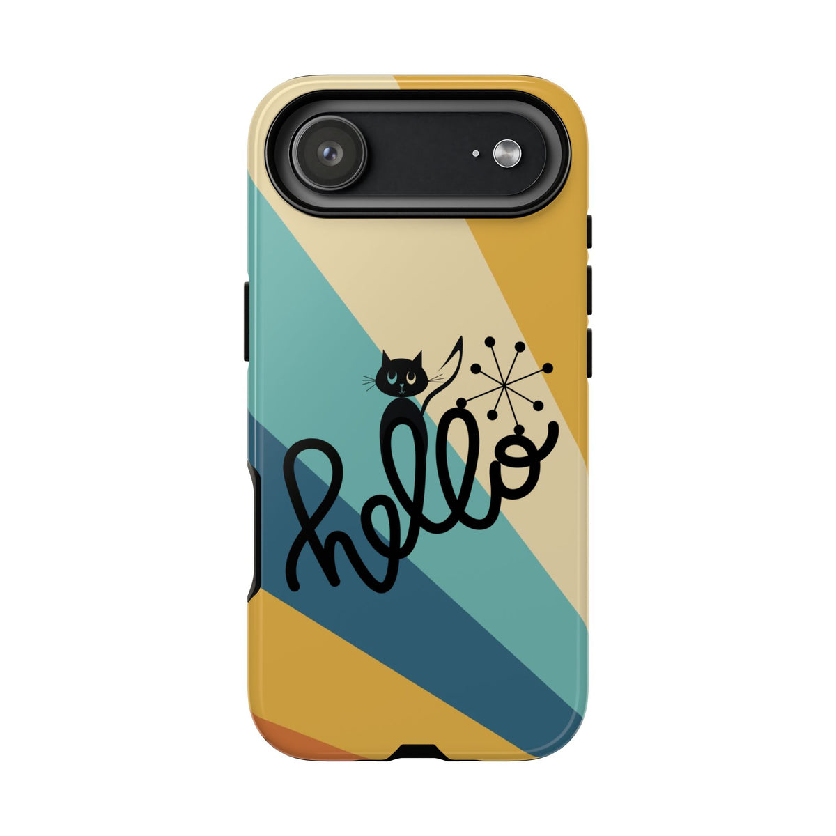 Atomic Groovy Cat, Retro, Kitschy, Hello Starburst, Mid Mod Smart Phone Tough Phone Cases