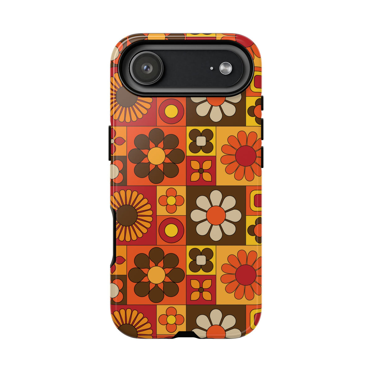 Retro 70s Mid Mod Floral Phone Case | Tough Cases for Flower Lovers