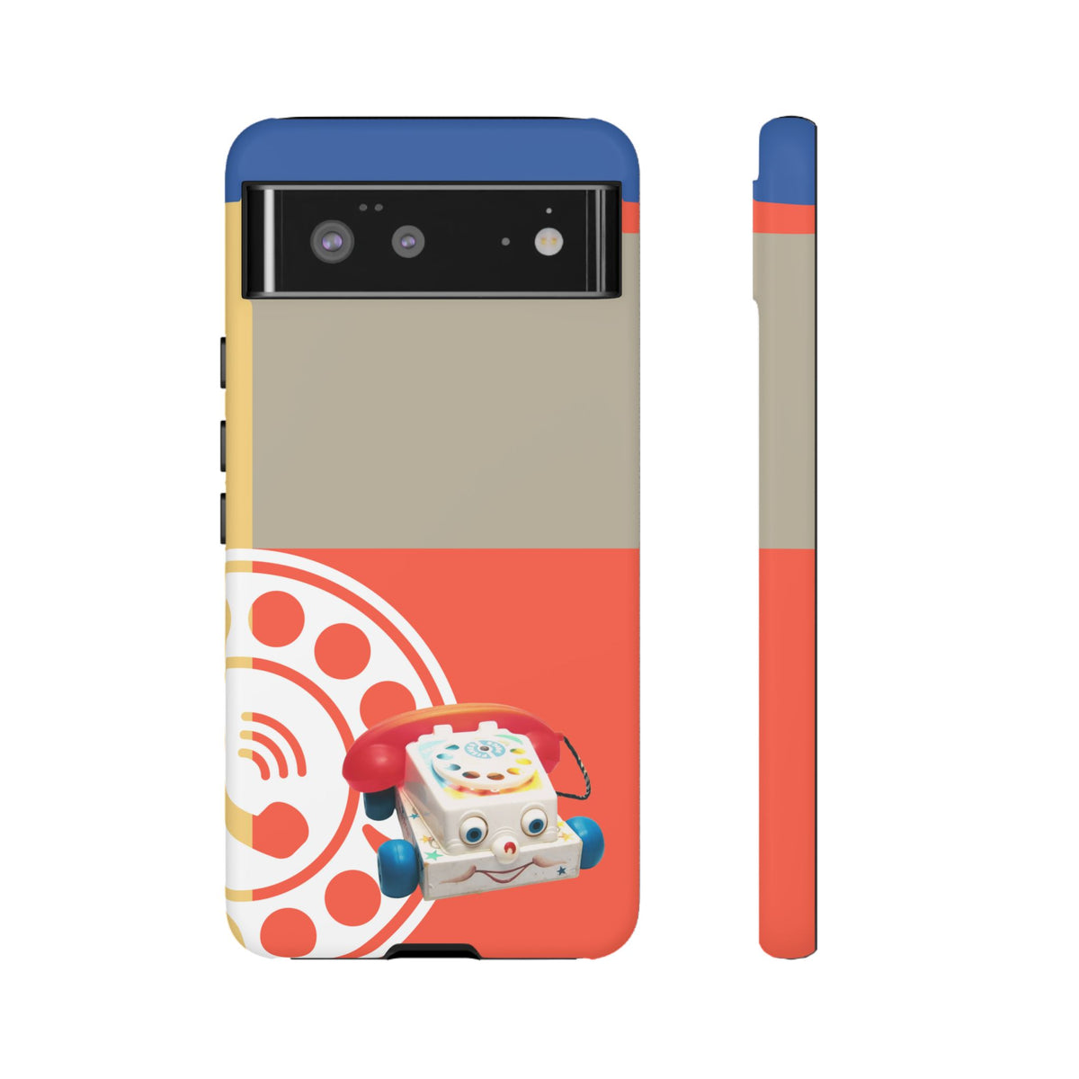 The First Original Phone, Eye Phone, Retro Kitschy Cute Rotary Phone, Tough Phone Cases - Mid Century Modern Gal