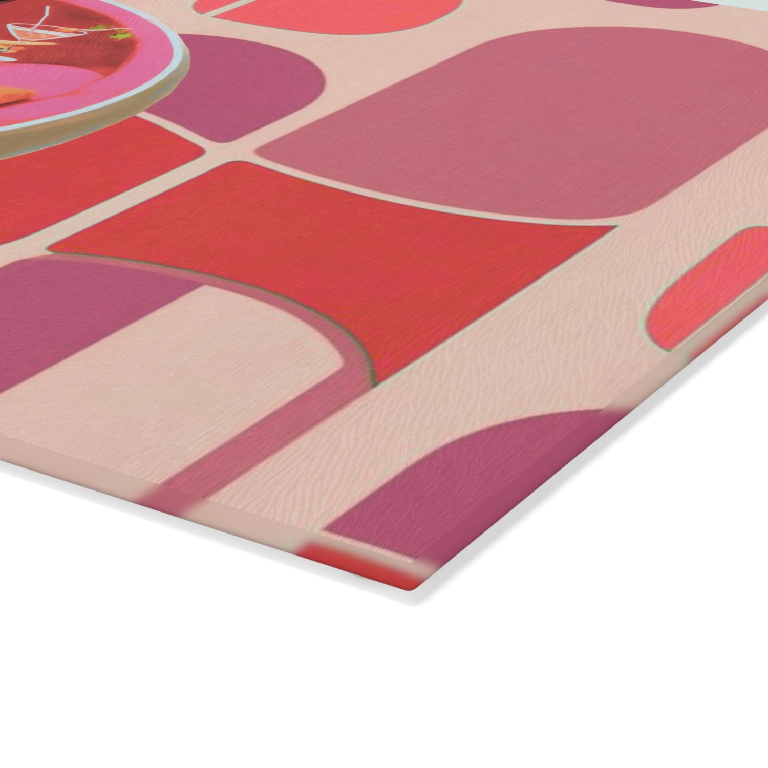 Mid Mod 60s Retro Gal, Cocktail Hour, MCM Barware Glass Cutting Board - Mid Century Modern Gal