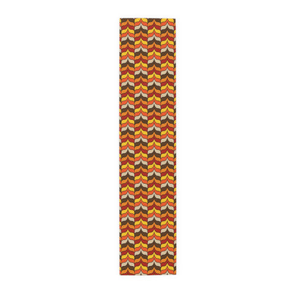 Retro Scandinavian Designed Mid Mod Colorful Geometric Table Runner - Mid Century Modern Gal