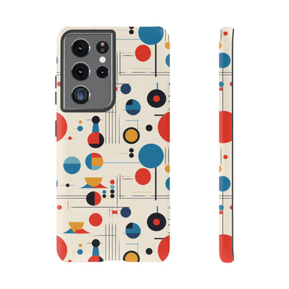 Mid Mod Bauhaus Designed iPhone, Samsung, Retro Phone Tough Cases