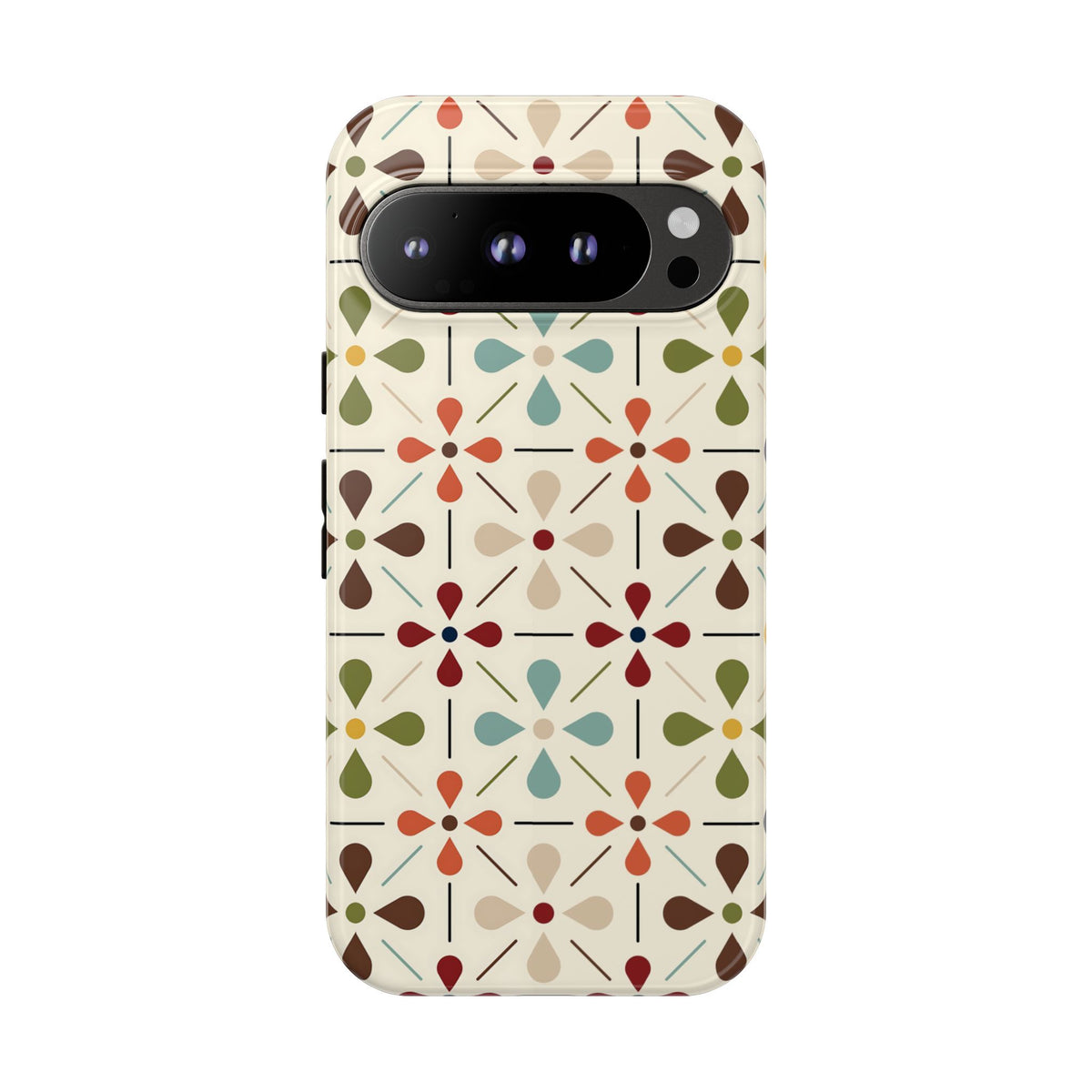 Scandinavian Flower, Mid Modern Danish Design Tough Phone Case