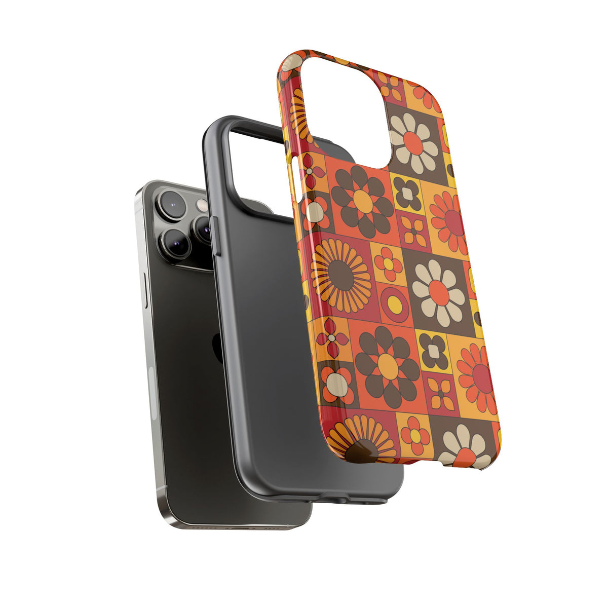 Retro 70s Mid Mod Floral Phone Case | Tough Cases for Flower Lovers