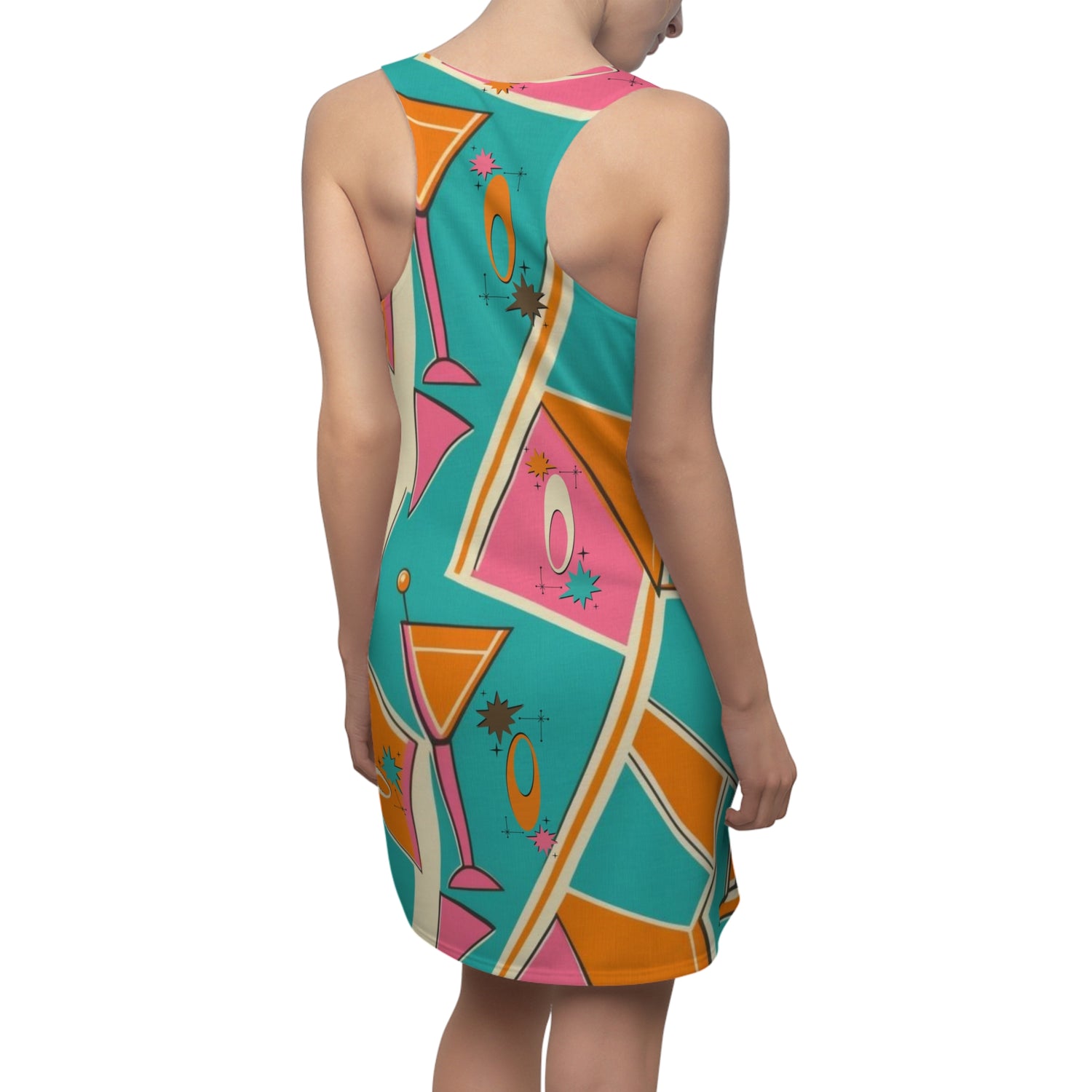 Mid Century Modern Gal Vintage Cocktail Racerback Dress