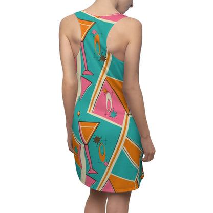 retro party dress Mid Century Modern Gal Vintage Cocktail Racerback Dress