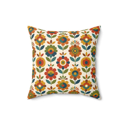 Mid Century Modern Scandinavian Floral Earth Tones Pillow Cover and Insert - Mid Century Modern Gal