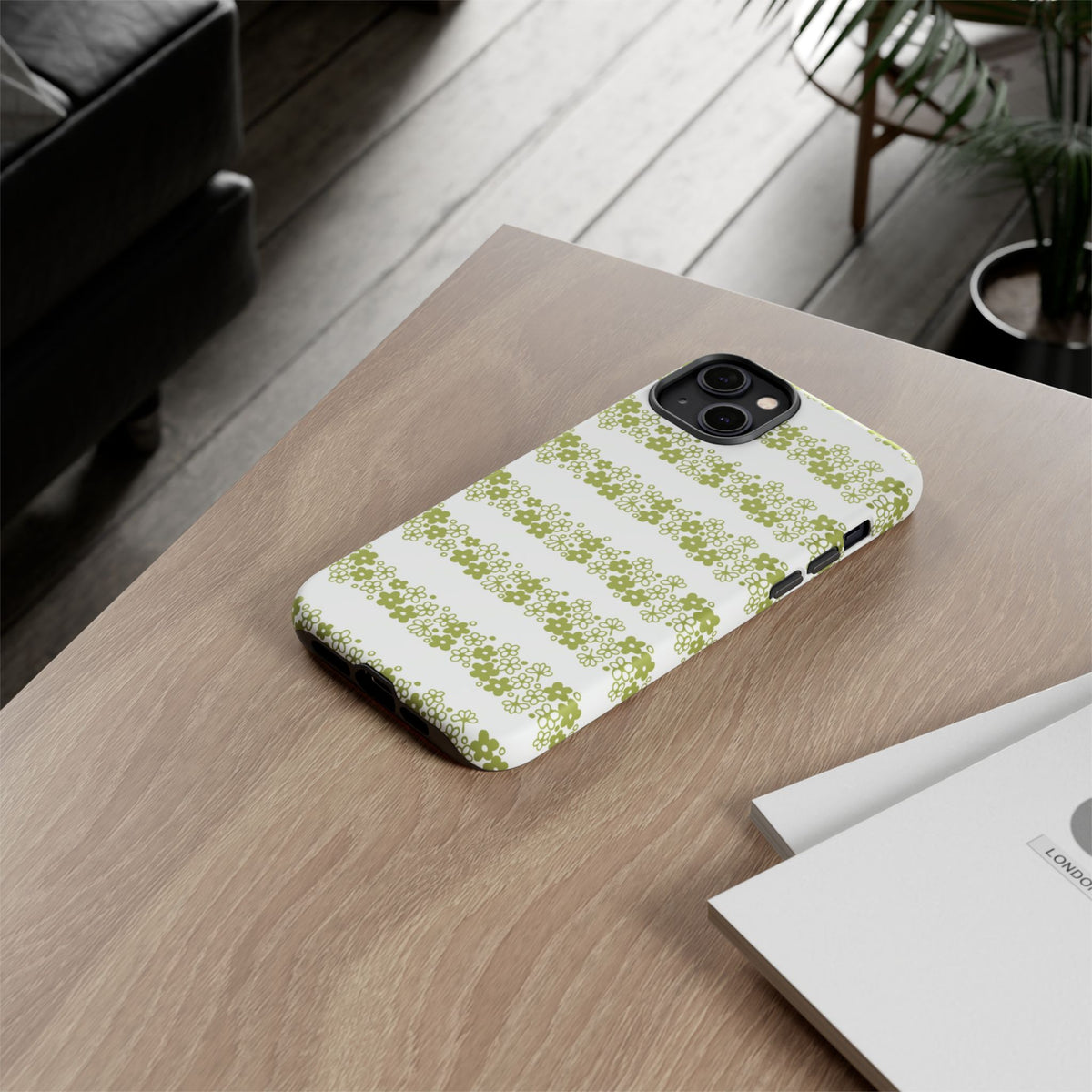 Pyrex Crazy Daisy Spring BlossonFloral Phone Case: Tough Cases with Elegant Green Floral Design, Durable Phone Cover