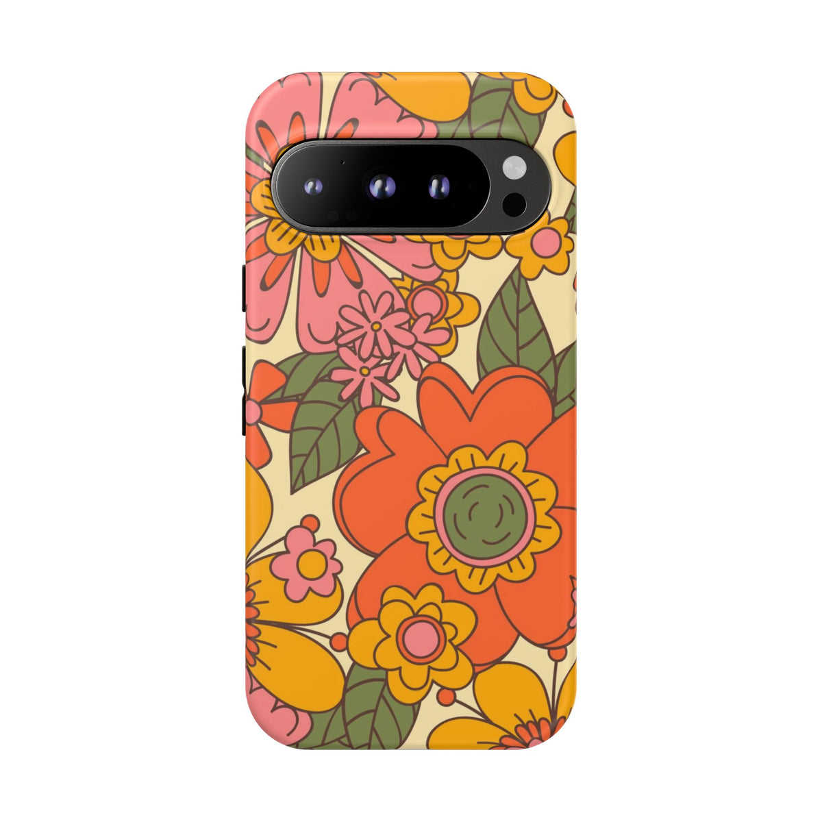 Groovy Retro Flower Power Vintage Inspired Pattern Smart Phones Tough Phone Cases