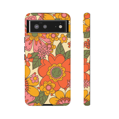 Groovy Retro Flower Power Vintage Inspired Pattern Smart Phones Tough Phone Cases