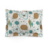 Mid Century Modern Franciscan Starburst Camel Brown, Beige Teal Starburst Retro-Modern Pillow Sham - Mid Century Modern Gal