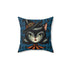 Vintage Halloween Black Cat Sexy Sexton Mid Century Modern Blue Pillow Cover and Insert - Mid Century Modern Gal