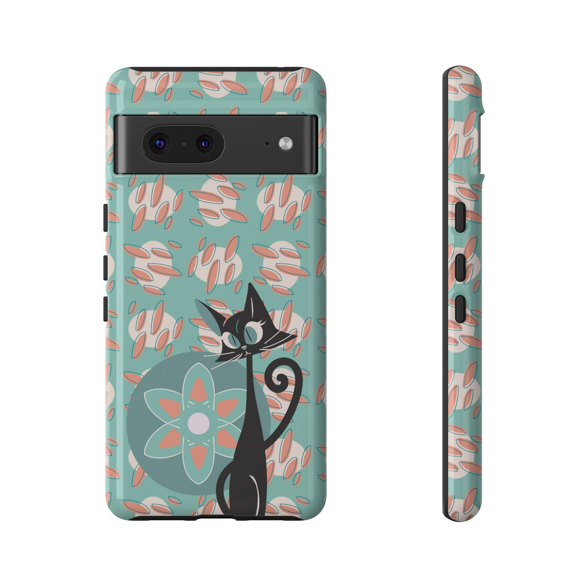 Atomic Cat, Mid Century Modern Funky Fun Smart Phone Tough Phone Cases
