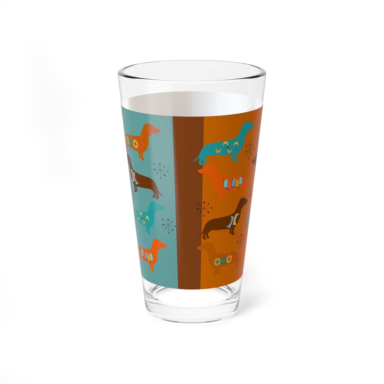 Mid Century Modern Retro Dachshund Festive Fun Mod Retro Drinkware - Mid Century Modern Gal