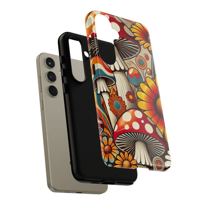 Colorful Mushroom Flower Phone Case - Boho Chic Design