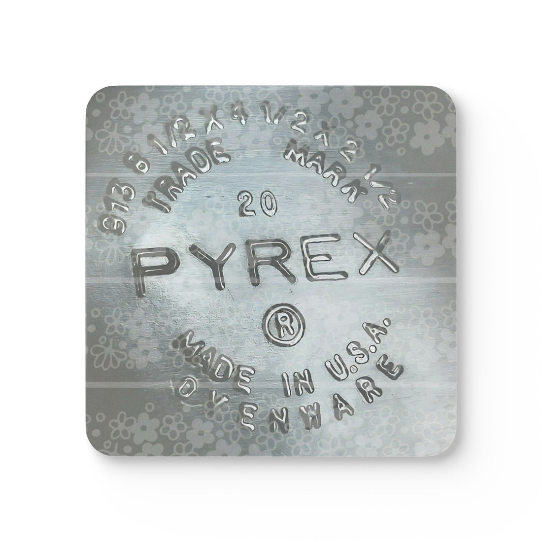 Vintage Pyrex Floral Cork Coaster Set - Retro Home Décor - Mid Century Modern Gal
