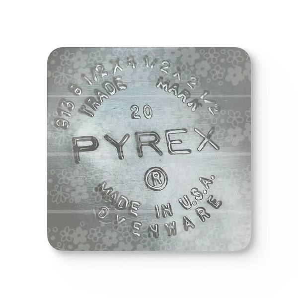 Vintage Pyrex Floral Cork Coaster Set - Retro Home Décor