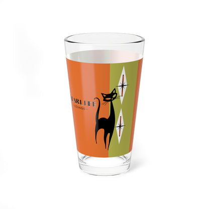 Mid Century Modern Barware Starlite Lounge Atomic Retro Cat Glass - 16oz Cocktail Glass for Stylish Entertaining - Mid Century Modern Gal