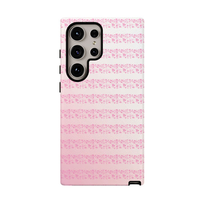 Pink Pyrex Gooseberry Striped Phone Case, Stylish Phone Cover, Tough Protective Case, Cute Cell Phone Case, Trending Gift for Her - Mid Century Modern Gal