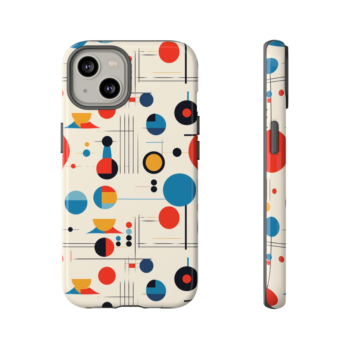 Mid Mod Bauhaus Designed iPhone, Samsung, Retro Phone Tough Cases - Mid Century Modern Gal