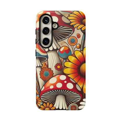 Colorful Mushroom Flower Phone Case - Boho Chic Design