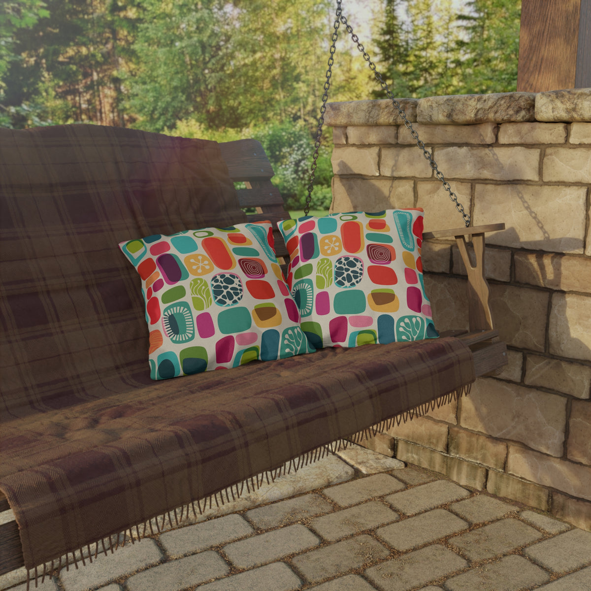 Mid Century Modern Amoeba Designed, Outdoor Garden  Pillows - Mid Century Modern Gal