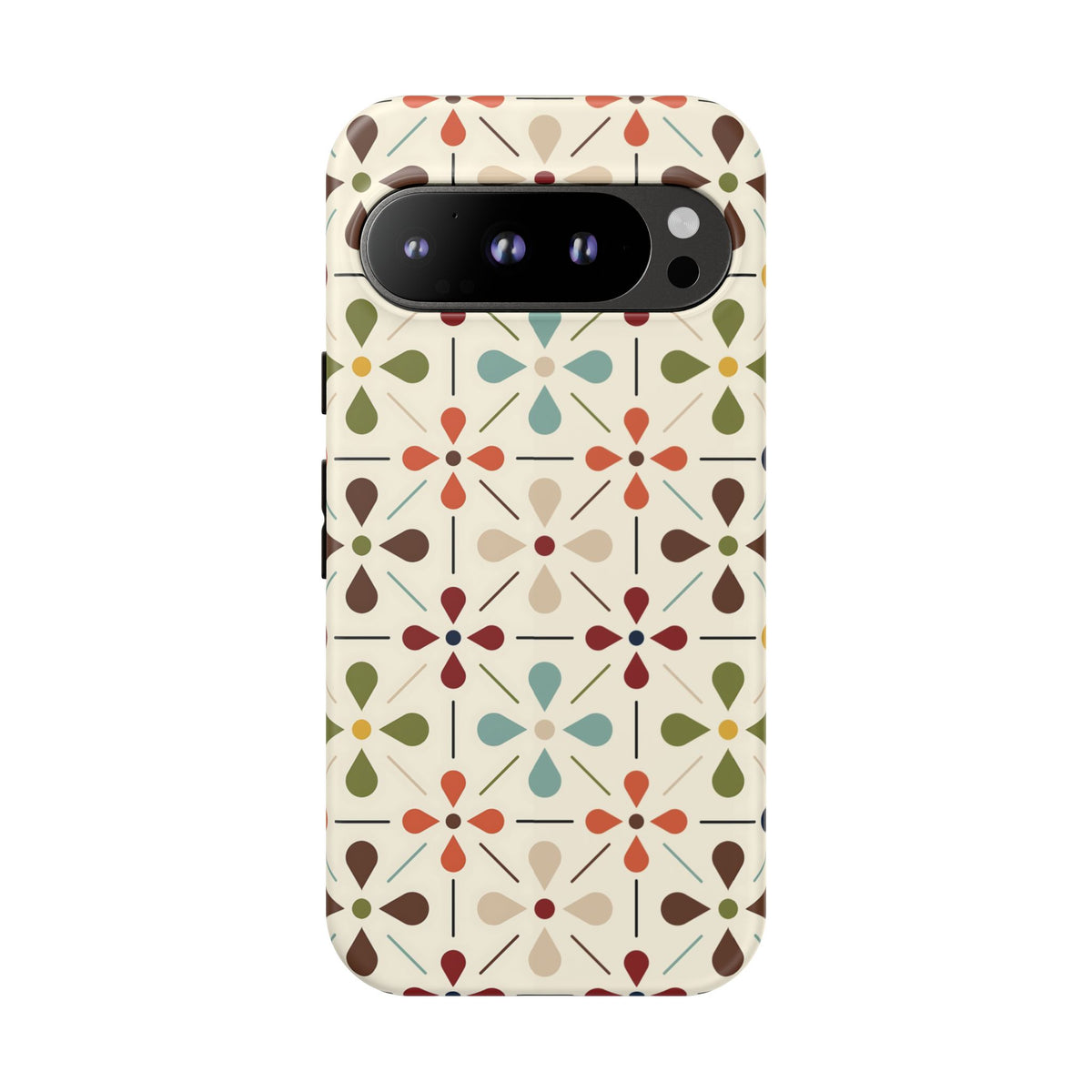 Scandinavian Flower, Mid Modern Danish Design Tough Phone Case
