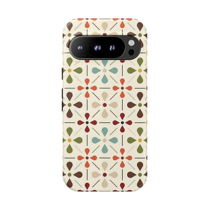 Scandinavian Flower, Mid Modern Danish Design Tough Phone Case