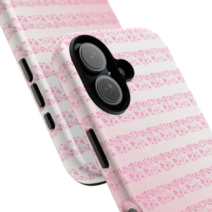 Pink Pyrex Gooseberry Striped Phone Case, Stylish Phone Cover, Tough Protective Case, Cute Cell Phone Case, Trending Gift for Her