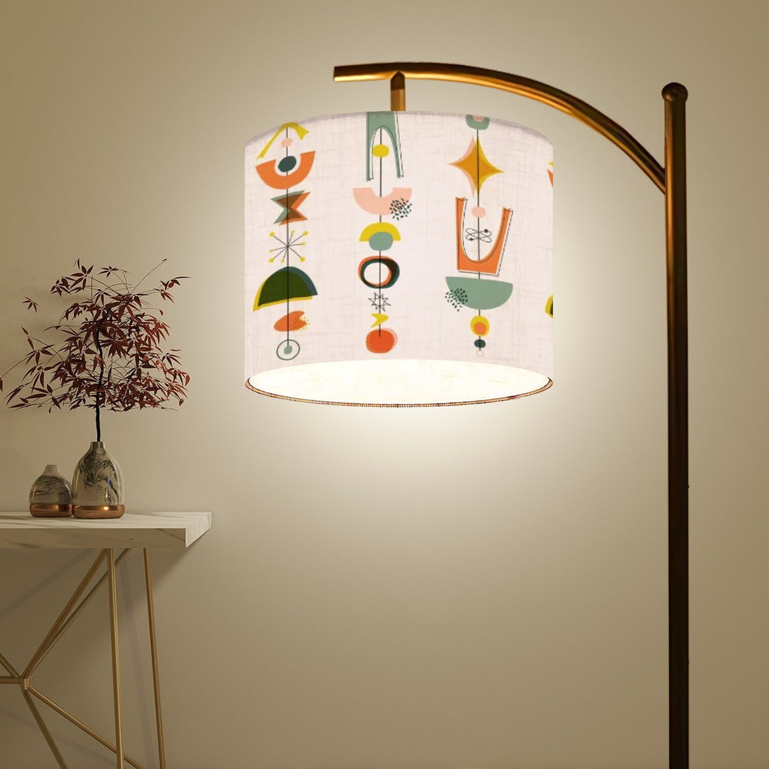 Mid Century Modern Arc Floor Lamp, Minimalist Design Mod Retro Lighting - Mid Century Modern Gal