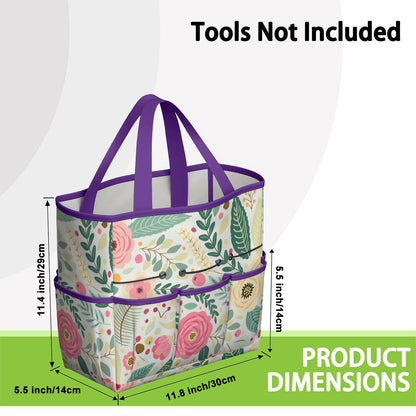 Floral Pink Mid Century Modern Garden Tool Bag