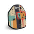 Atomic Cat, Mid Mod Geometric Cool, Kitsch Adult Retro Neoprene Lunch Bag Bags 12" × 12&