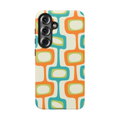 Mid Century Modern Groovy Googie Design, Colorful Smart Phone Tough Cases