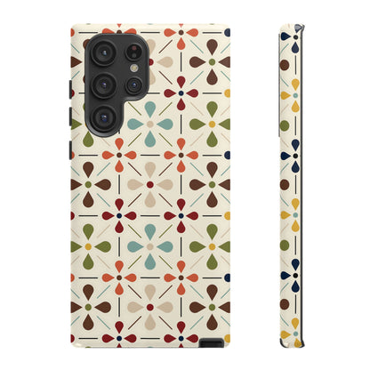 Scandinavian Flower, Mid Modern Danish Design Tough Phone Case