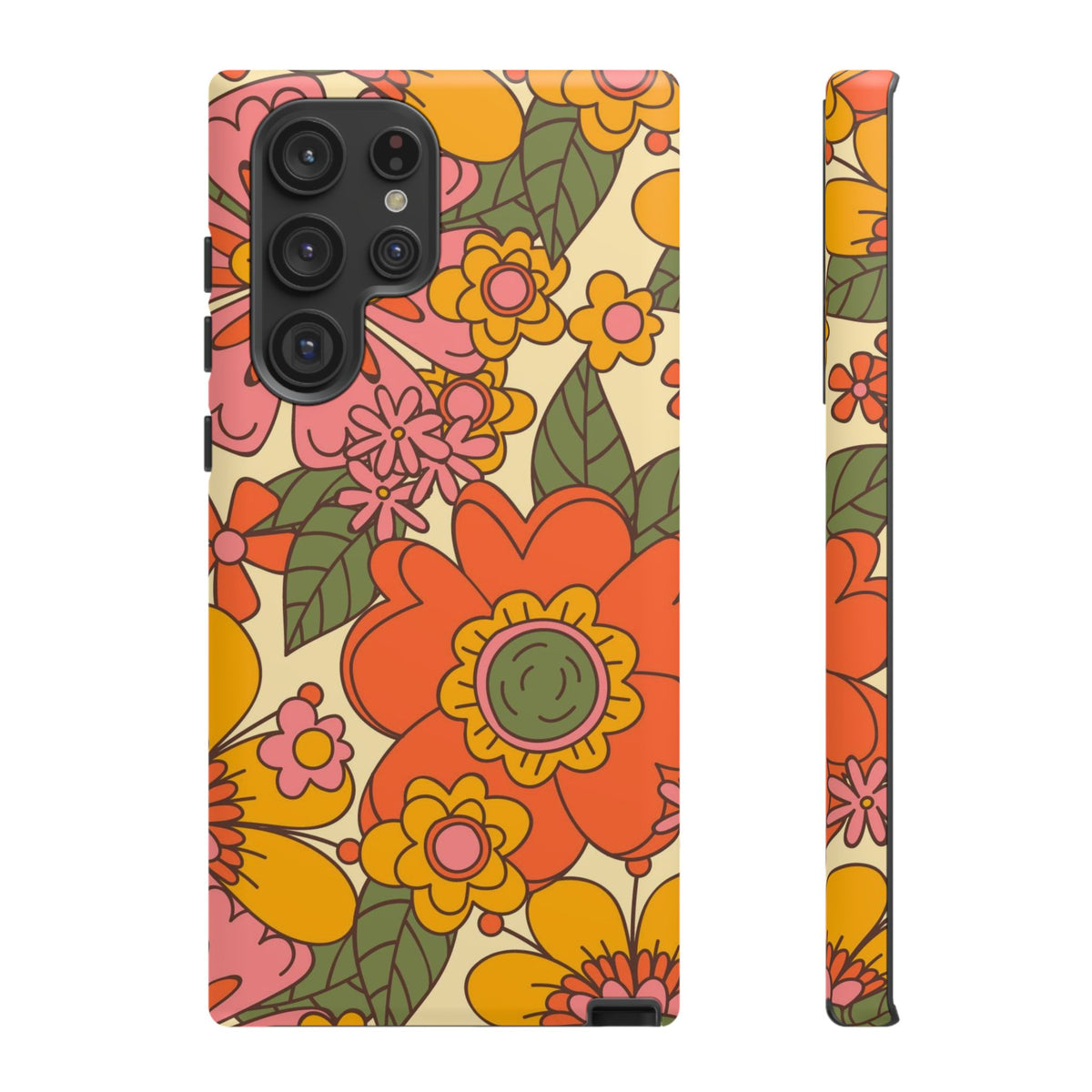 Groovy Retro Flower Power Vintage Inspired Pattern Smart Phones Tough Phone Cases
