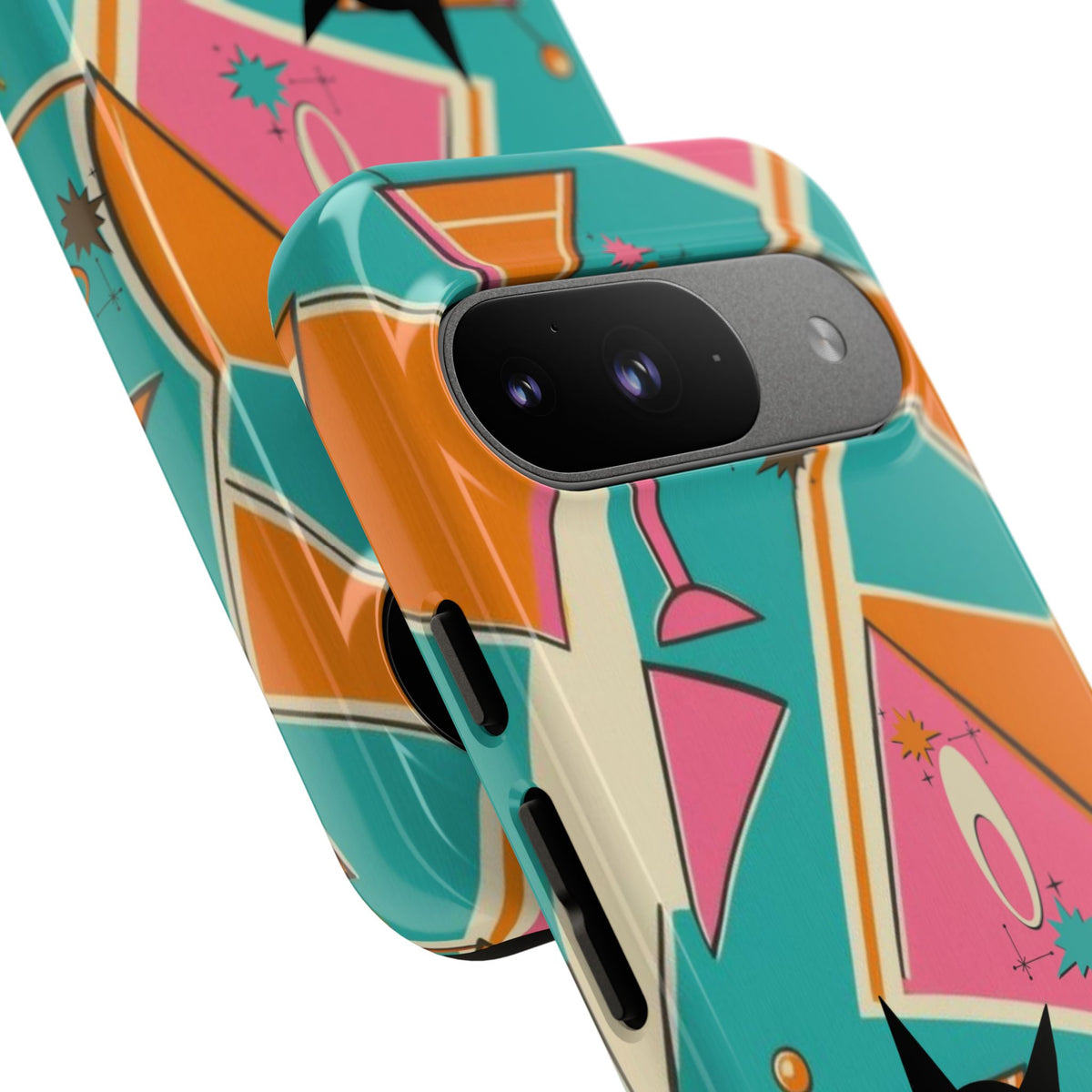 Atomic Cat Mid Mod Retro Cat Phone Case - Tough Cases for Stylish Cat Lovers