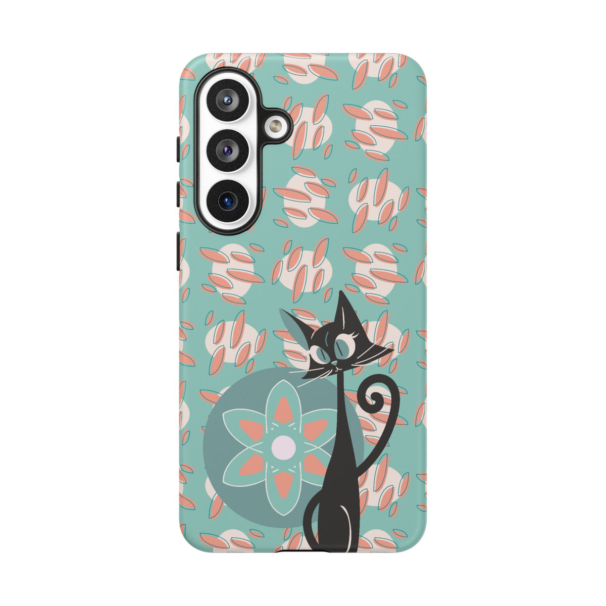 Atomic Cat, Mid Century Modern Funky Fun Smart Phone Tough Phone Cases