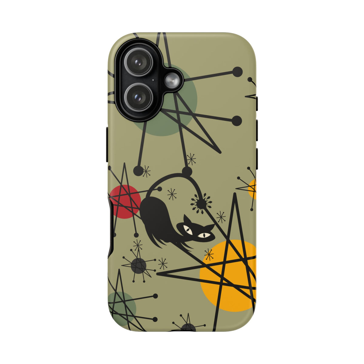 Mid Century Modern Atomic Cat, Retro Chic Groovy Mod Samsung, Smart Phone Tough Cases