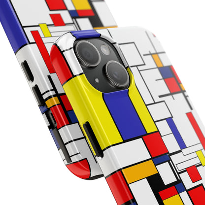 Retro Mod Mondrian, Mid Century Modern Style Tough Phone Case