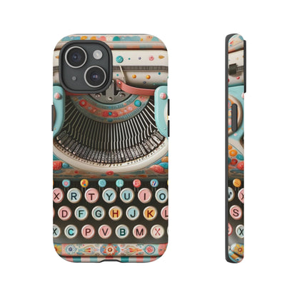 Retro Typewriter Mid Mod Kitschy  Quirky Fun Smart Phone, Tough Cases