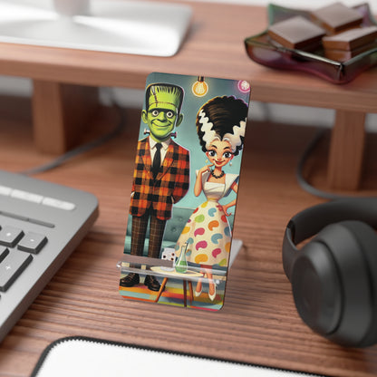 Frankenstein &amp; Bride Mobile Display Stand - Cute Retro Phone Holder - Mid Century Modern Gal