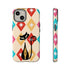 Mid Century Modern Atomic Cat, Atomic 50s Diamonds Retro Phone Tough Cases - Mid Century Modern Gal