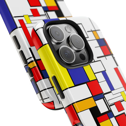 Retro Mod Mondrian, Mid Century Modern Style Tough Phone Case