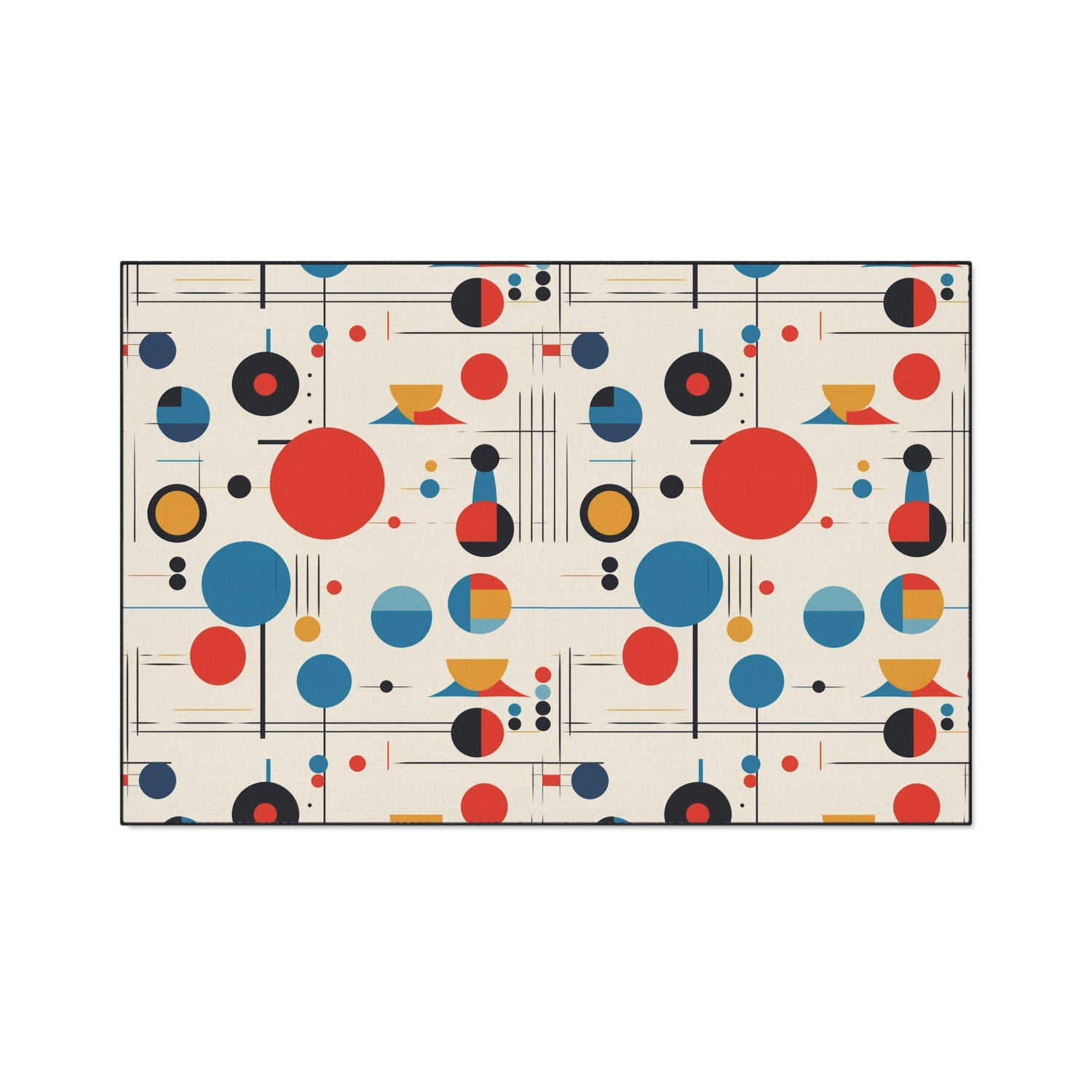 Mid Century Modern Bauhaus Designed Geometric MCM Floor Mat - Mid Century Modern Gal