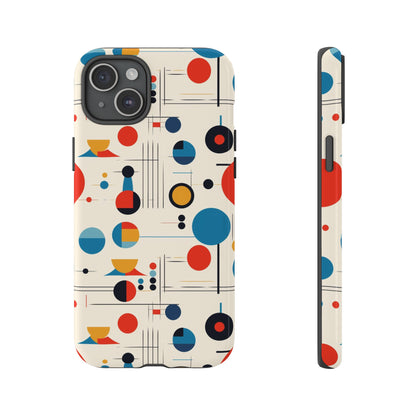 Mid Mod Bauhaus Designed iPhone, Samsung, Retro Phone Tough Cases