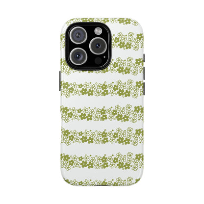 Pyrex Crazy Daisy Spring BlossonFloral Phone Case: Tough Cases with Elegant Green Floral Design, Durable Phone Cover