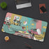 Mid-Century Modern Atomic Kitschy Cats Desk Mat - Stylish Home Office Decor - Mid Century Modern Gal