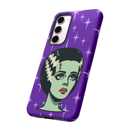 Bride of Frankenstein Retro Mid Mod Horror Buff Purple Halloween Tough Phone Case